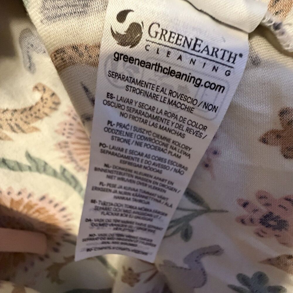 Boden Cotton Dressing Gown Robe L Large Leopard Sunflower Whimsical Cottagecore - Picture 9 of 10